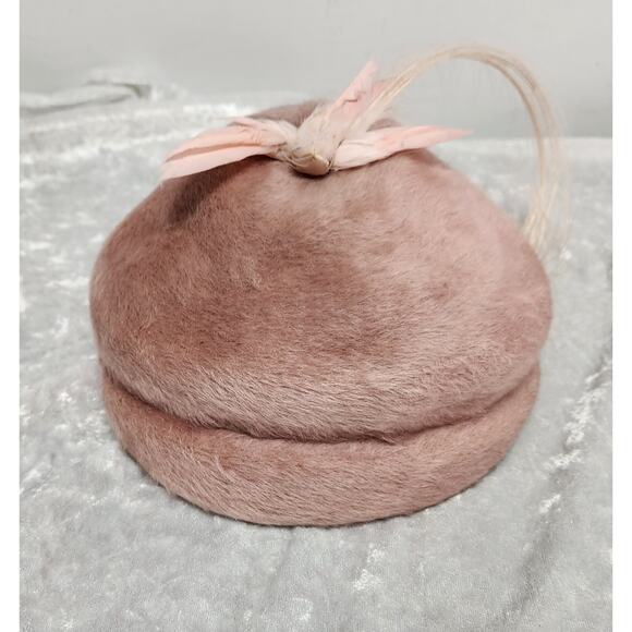 Vintage Solange de Fabry Hat Light Pink w/ Bird Detail Paris main image 4